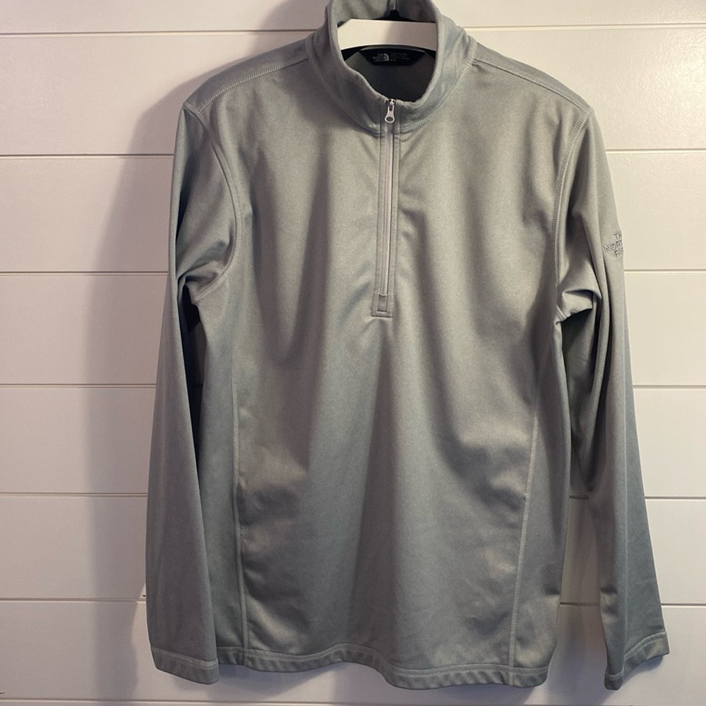 The North Face Men's Grey Fleece Lined 1/4 Zip Pullover MD Gorpcore Blokecore